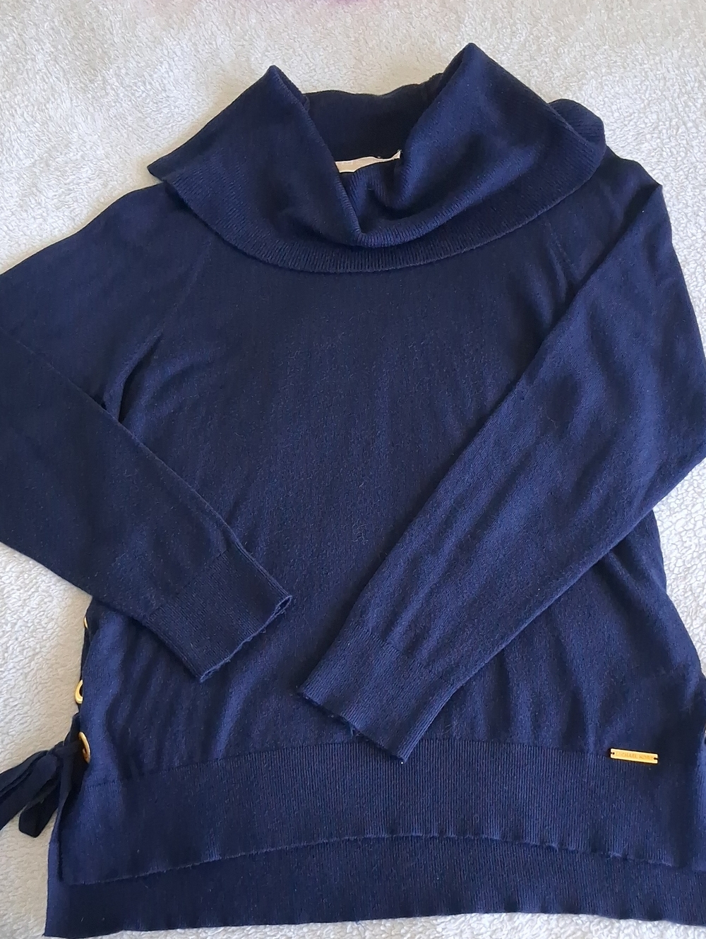 Michael Kors Navy Cowl Neck Pullover Sweater